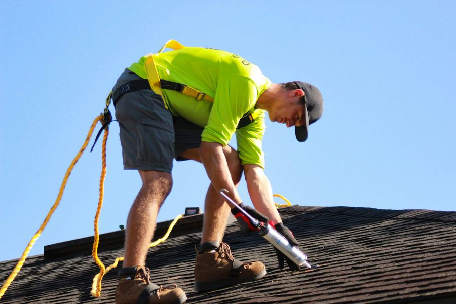 Jopco crew on a residential reroof project